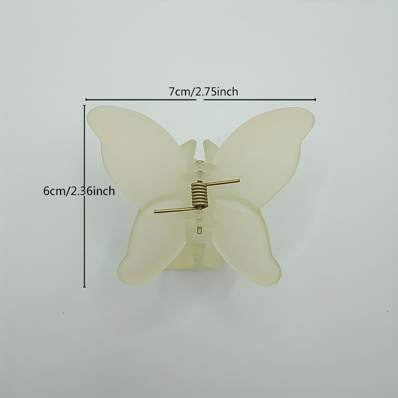 4pcs Butterfly Hair Claw Clip Jelly Banana Clip Non Slip Hair Decoration