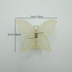 4pcs Butterfly Hair Claw Clip Jelly Banana Clip Non Slip Hair Decoration