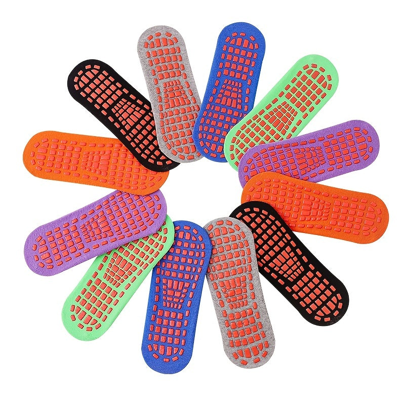 3 Pairs Multicolor Yoga Socks Non Slip Sporty Ankle Socks Gripper Socks