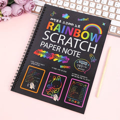 10pcs Scratch Painting Coloring Book Large Size