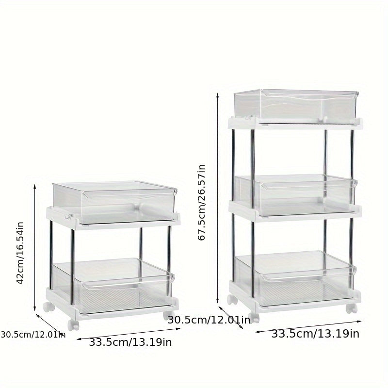 1pc Drawer Storage Rack Kitchen Storage Floor Layer Stand