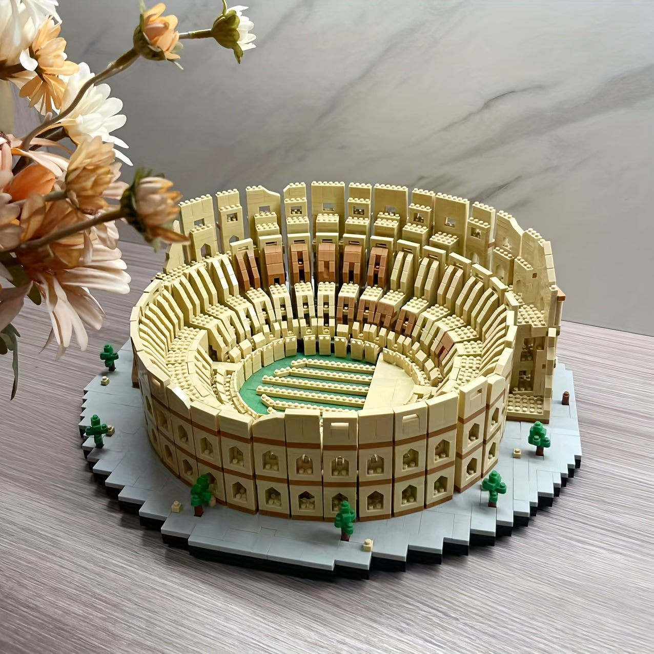 3D Roman Colosseum Building Blocks Model Educational Toy Gift