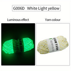 Glowing Luminous Macrame Cord For DIY Hand Knitting Yarn 50g