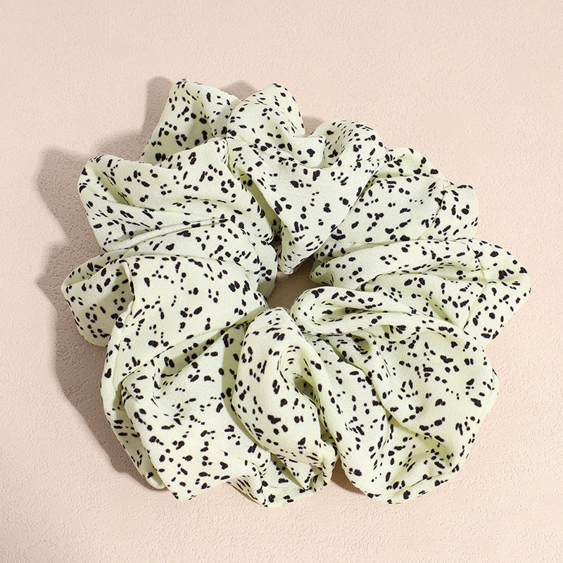 Dot Printed Oversize Scrunchie Ponytail Elastic Hair Tie for Women