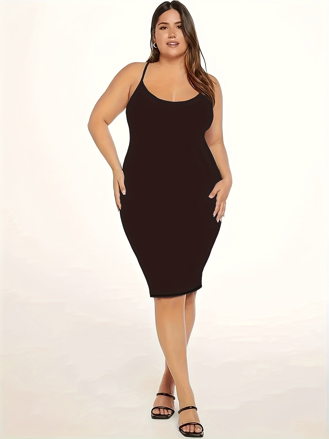 3 Pack Plus Size Sexy Bodycon Midi Dress Set