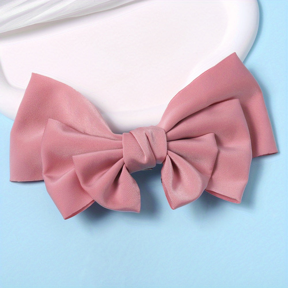 Large Bow Barrette French Hair Clip For Women Girls