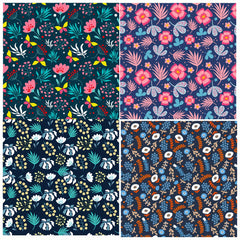 12pcs Flower Series Brochure Paper for DIY Background Scrapbook Art
