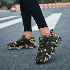 Women's Camo Graphic Lightweight Sports Shoes - Breathable Mesh Sneakers