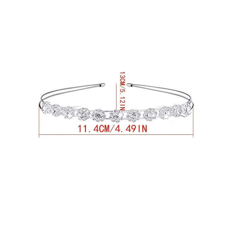 Sparkly Crystal Headband Crown Hair Accessories for Women Girls