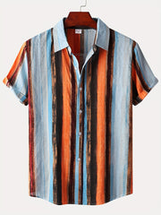 Men's Hawaiian Shirts Floral Print Short Sleeve Button Down Shirt