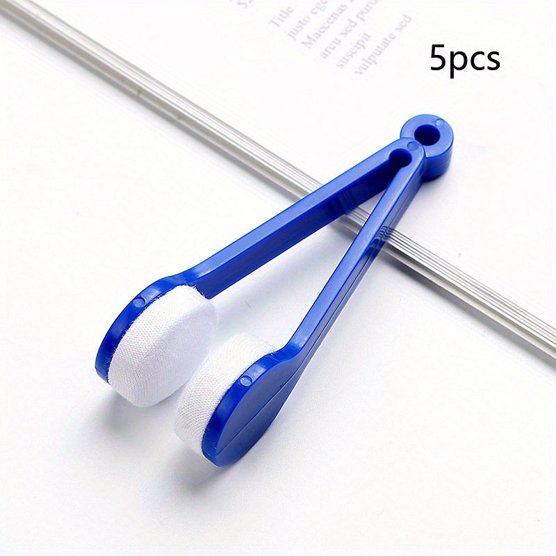 5pcs Eyeglass Cleaner Soft Brush Carrying Glasses Cleaning Brush Microfiber