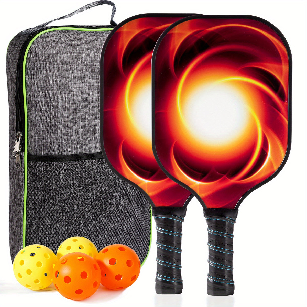 Carbon Fiber Pickleball Set With Paddle and Tote Bag