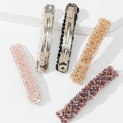 5PCS Glitter Rhinestone Hair Barrettes Fancy Crystal Bling Clips for Women