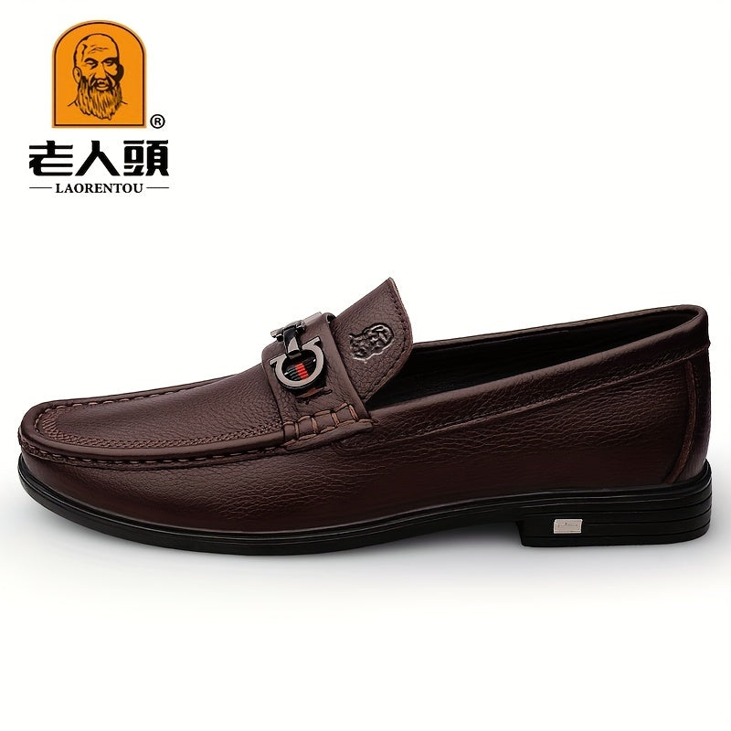 Men's Moc Toe Low Heel Loafers Non slip Slip On Shoes Spring Summer