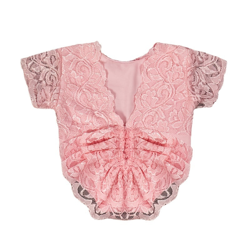 2Pcs Baby Girl Lace Costume Photo Props Newborn Clothes
