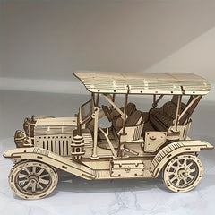 3D Wooden Retro Car DIY Puzzle Display Pieces