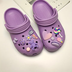 Purple Y2K Charms For Clogs Sandals Girls Ladies