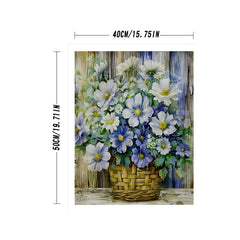 Floral Basket Paint by Numbers Kit for Adults