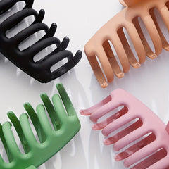 Matte Solid Hair Claw Set - Shark Claw Ponytail Holder