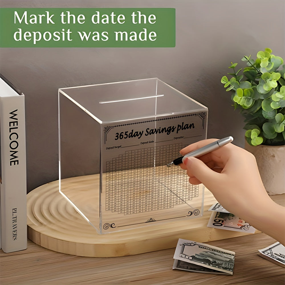 365 Days Savings Planner Money Bank For Adults Unbreakable Coin Change Money Box