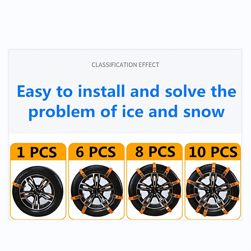 Car Tire Chains TPU Anti Skid Snow Chains Off Road Safety Driving Tire Chain