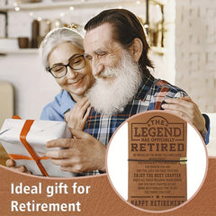 Refillable Leather Retirement Journal Gift