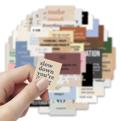 54pcs Retro Motivational Graffiti Stickers for Laptop Bottle Phone Decoration