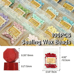 100pcs Sealing Wax Beads for Wax Seal Stamp Wedding Invitation Gift Wrapping