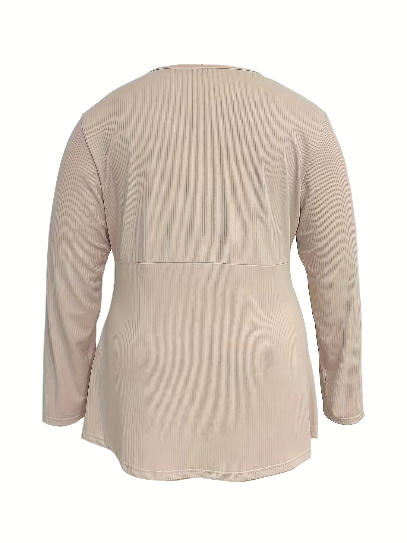  Ribbed Long Sleeve Cardigan with Tie Front