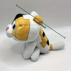 Yellow Plush Doll Sitting Soft Polyester Desktop Decor for Living Room or Office