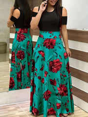  Floral Print Maxi Dress