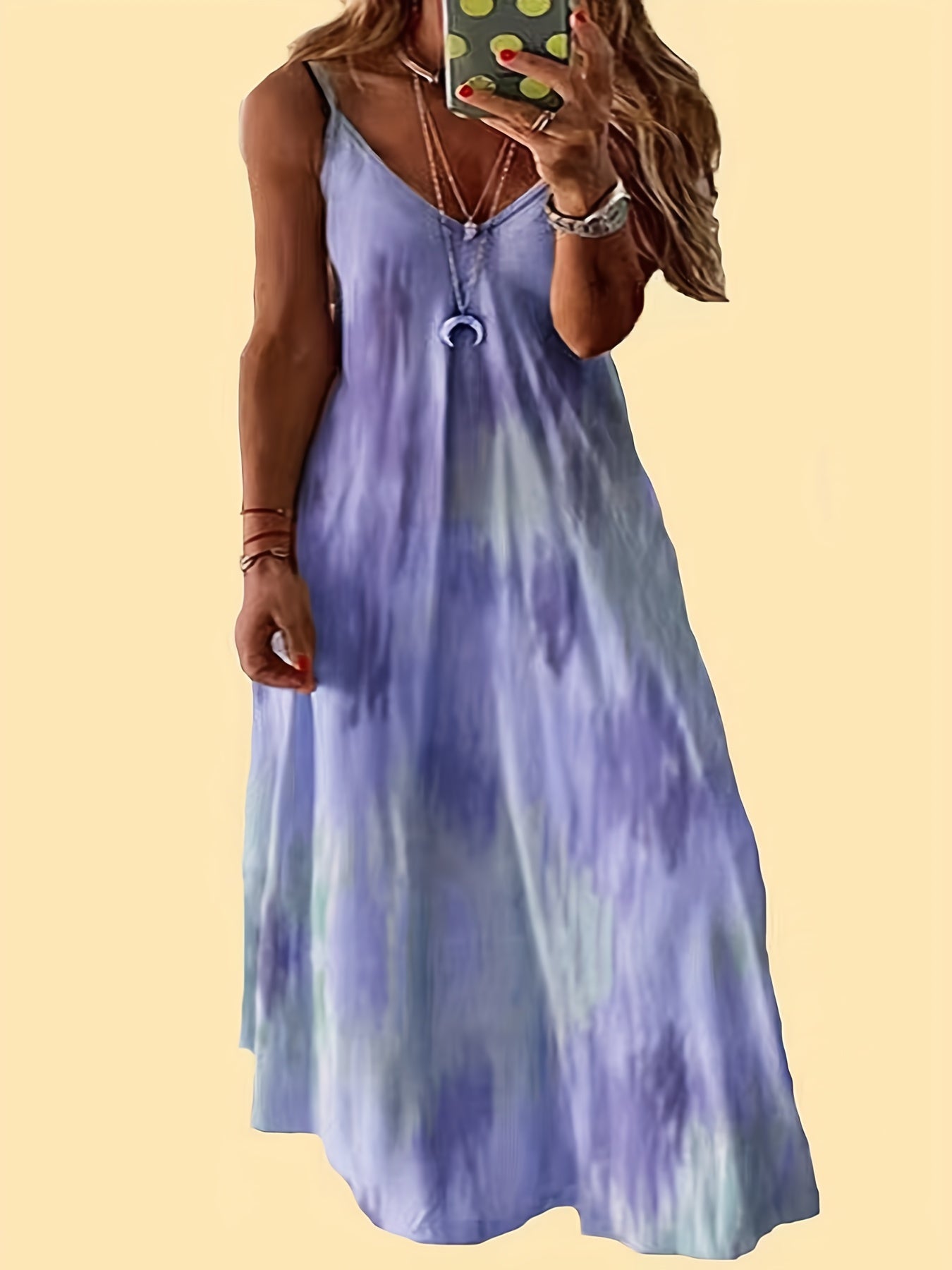  Leopard Print V Neck Cami Maxi Dress