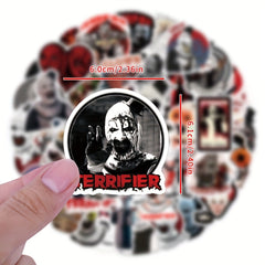 55 Terrifier Cartoon Sticker Pack for Laptops Water Bottles