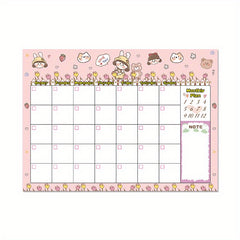 Pink Monthly Planner Calendar Tear Off Organizer For Work Study Events