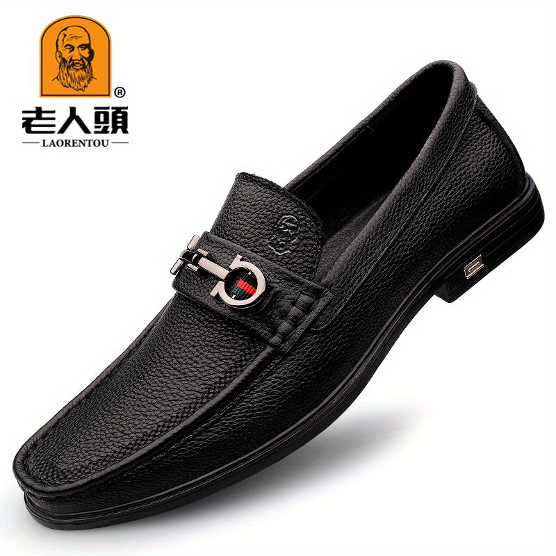 Men's Moc Toe Low Heel Loafers Non slip Slip On Shoes Spring Summer