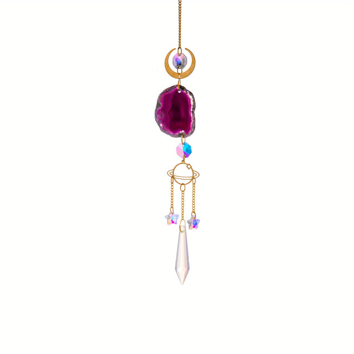 Crystal Agate Sun Catcher for Windows - Hanging Window Decor