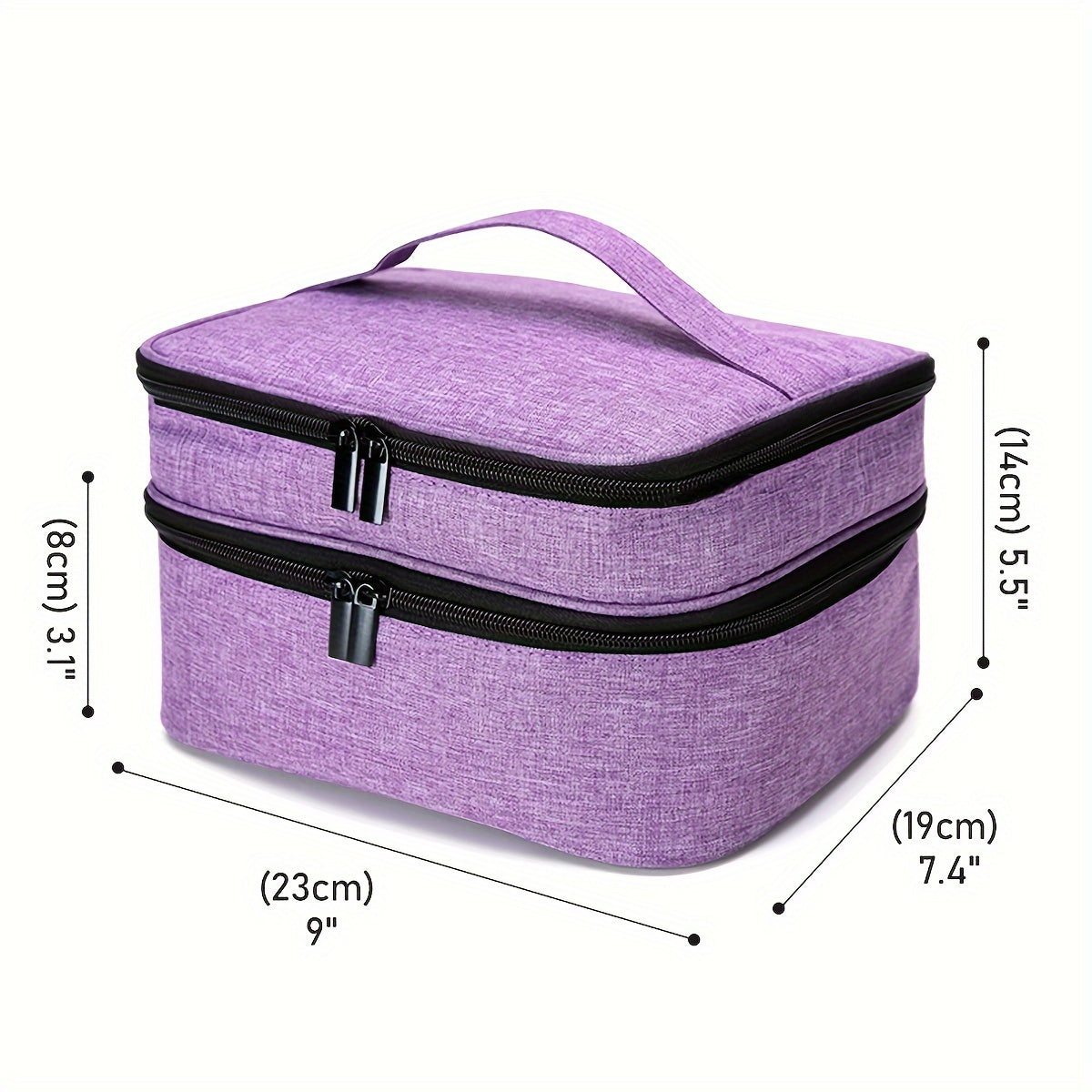 Nail Polish Storage Bag Holds 30 Bottles Double Layer Essential Storage Box