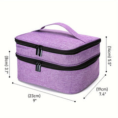 Nail Polish Storage Bag Holds 30 Bottles Double Layer Essential Storage Box