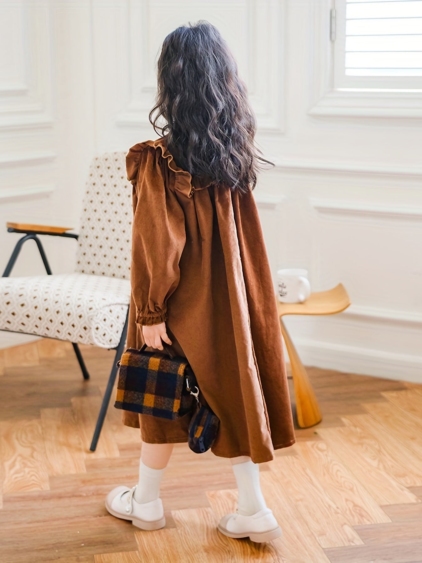 Girl's Stylish Cotton Long Sleeve Princess Dress