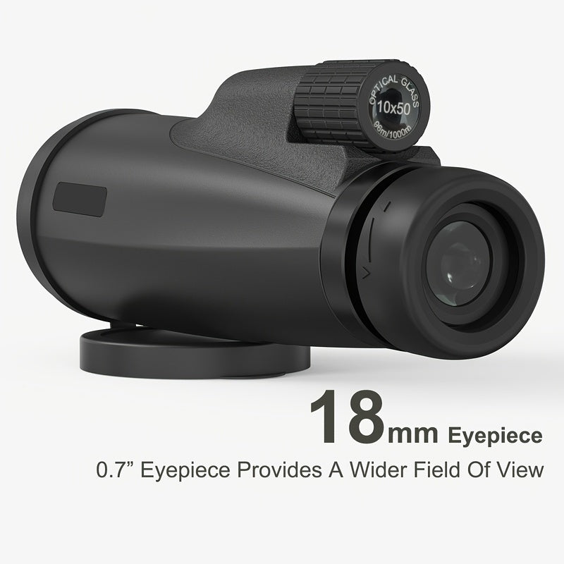 10x50 Monocular Telescope - High Definition Optics - Manual Focus