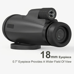 10x50 Monocular Telescope - High Definition Optics - Manual Focus