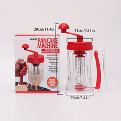 Hand Crank Pancake Batter Dispenser with 12 Silicone Muffin Cups