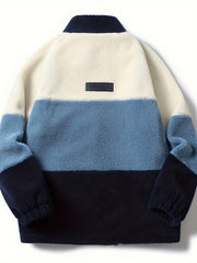 Men's Winter Thick Fleece Jacket, Loose Fit