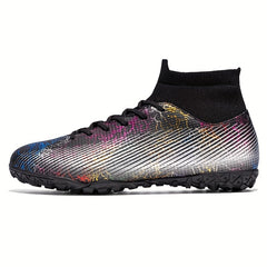 Boy's High Top Turf Football Boots TF Soccer Cleats