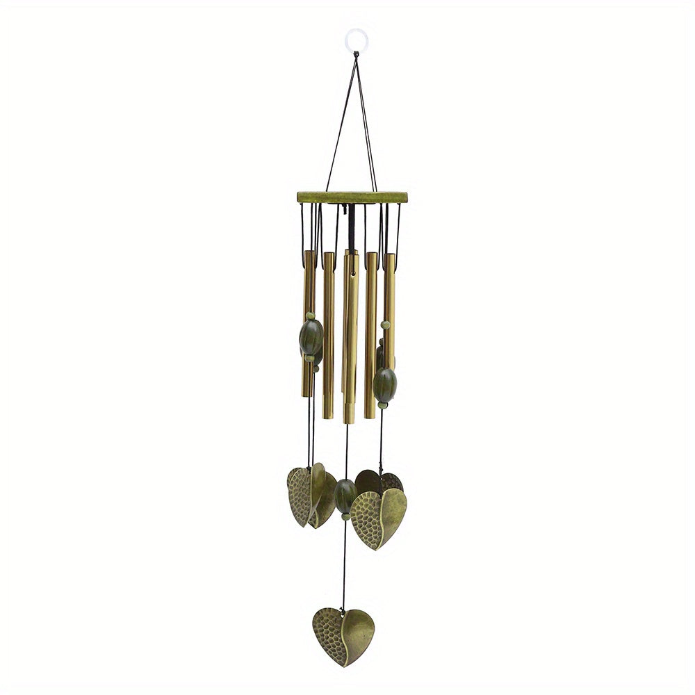 Outdoor Wooden Wind Chimes with 8 Metal Hollow Tuned Tubes