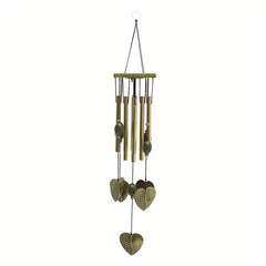 Outdoor Wooden Wind Chimes with 8 Metal Hollow Tuned Tubes