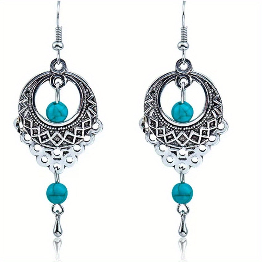 Vintage Turquoise Earrings Women Girls Party Jewelry