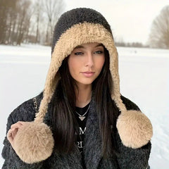Women's Winter Hat Fleece Lined Ribbed Beanie for Christmas