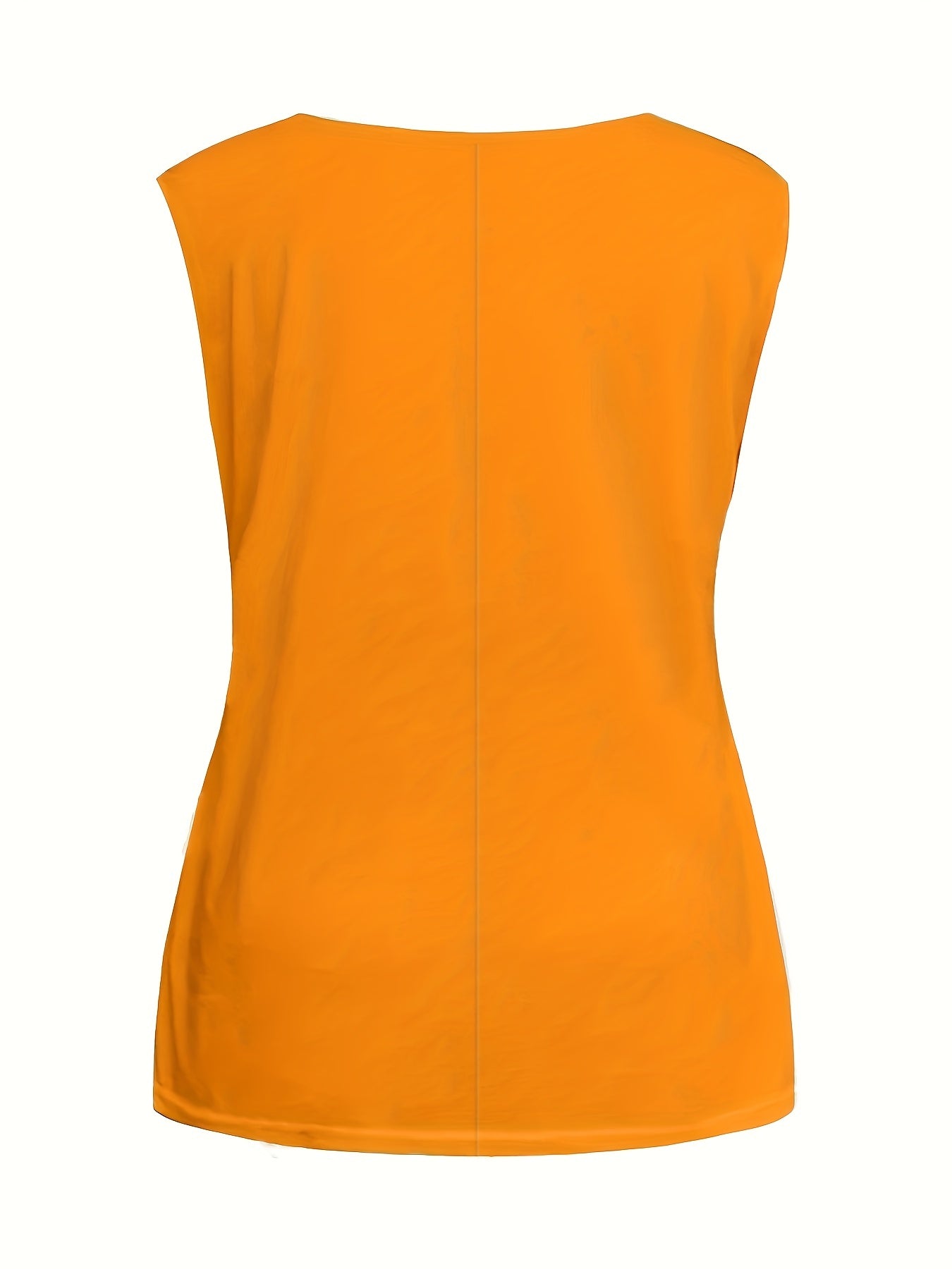  Colorblock Leopard Print V Neck Tank Top