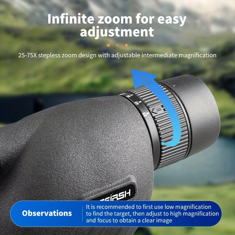 High Definition Monocular Telescope 75X60, Outdoor Camping Bird Watching